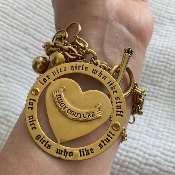 vintage, juicy couture, large toggle bracelet with a large juicy charm. - Picture 2 of 5